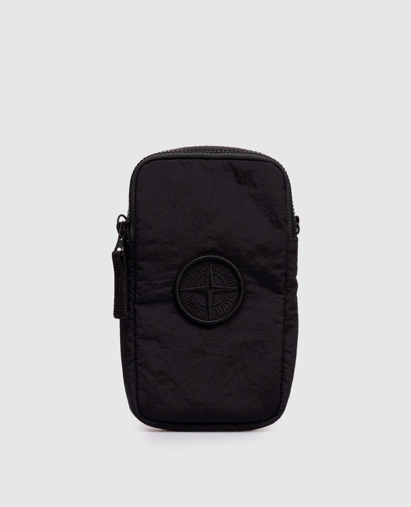 

Children's black bag with textured logo Stone Island
