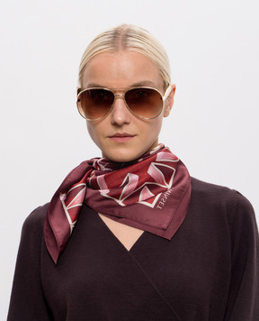 Twinset Burgundy print scarf 262TO5550