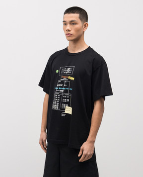 Maison Margiela MM6 Black T-shirt with branded print SH0GC0070M20170