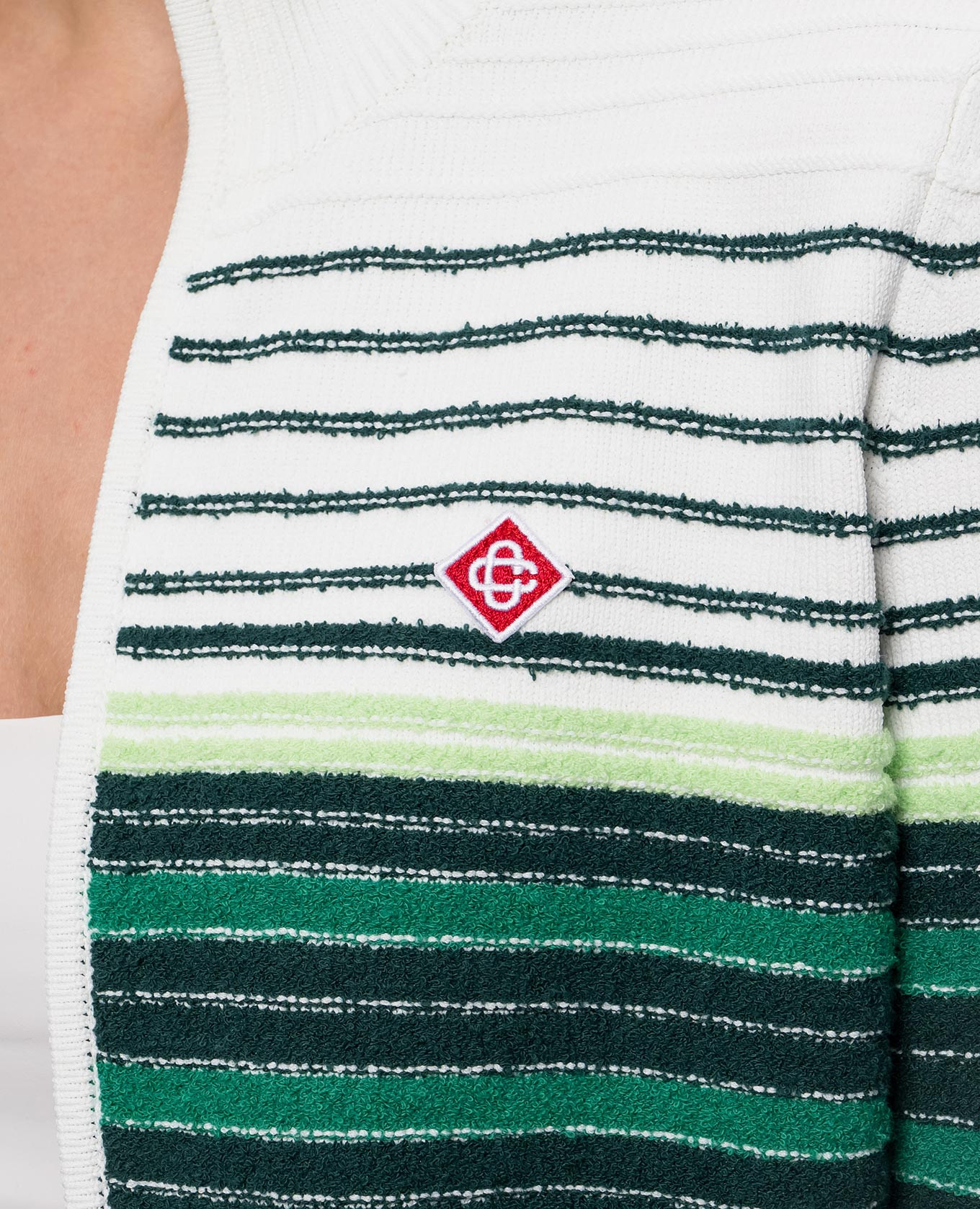 Green sports jacket with logo patch Casablanca 5