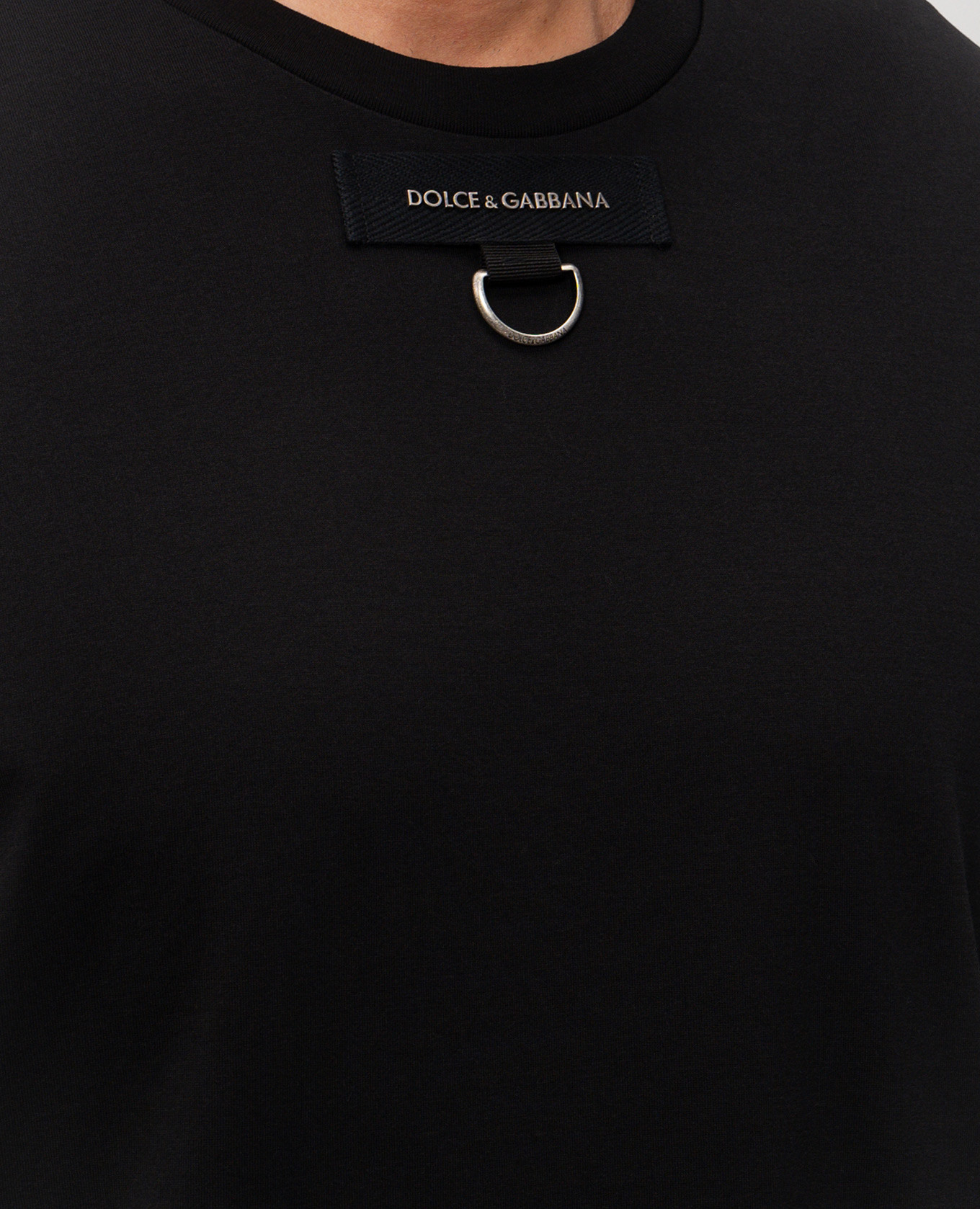Black T-shirt with logo patch Dolce&Gabbana 5