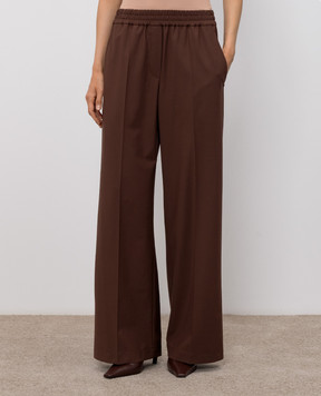 Brunello Cucinelli Brown wool pants MPW07P9002