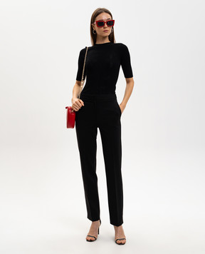 Twinset Black pants with logo 261TP2384