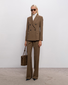 Max Mara UMICO brown double-breasted wool jacket MSTUMICO
