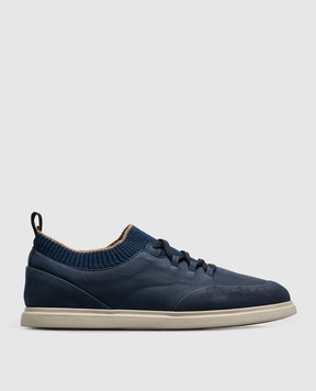 Lanciotti De Verzi Blue nubuck sneakers SNEAKERS
