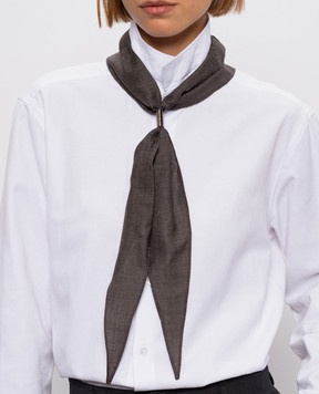 Brunello Cucinelli Gray wool tie MD920VH899