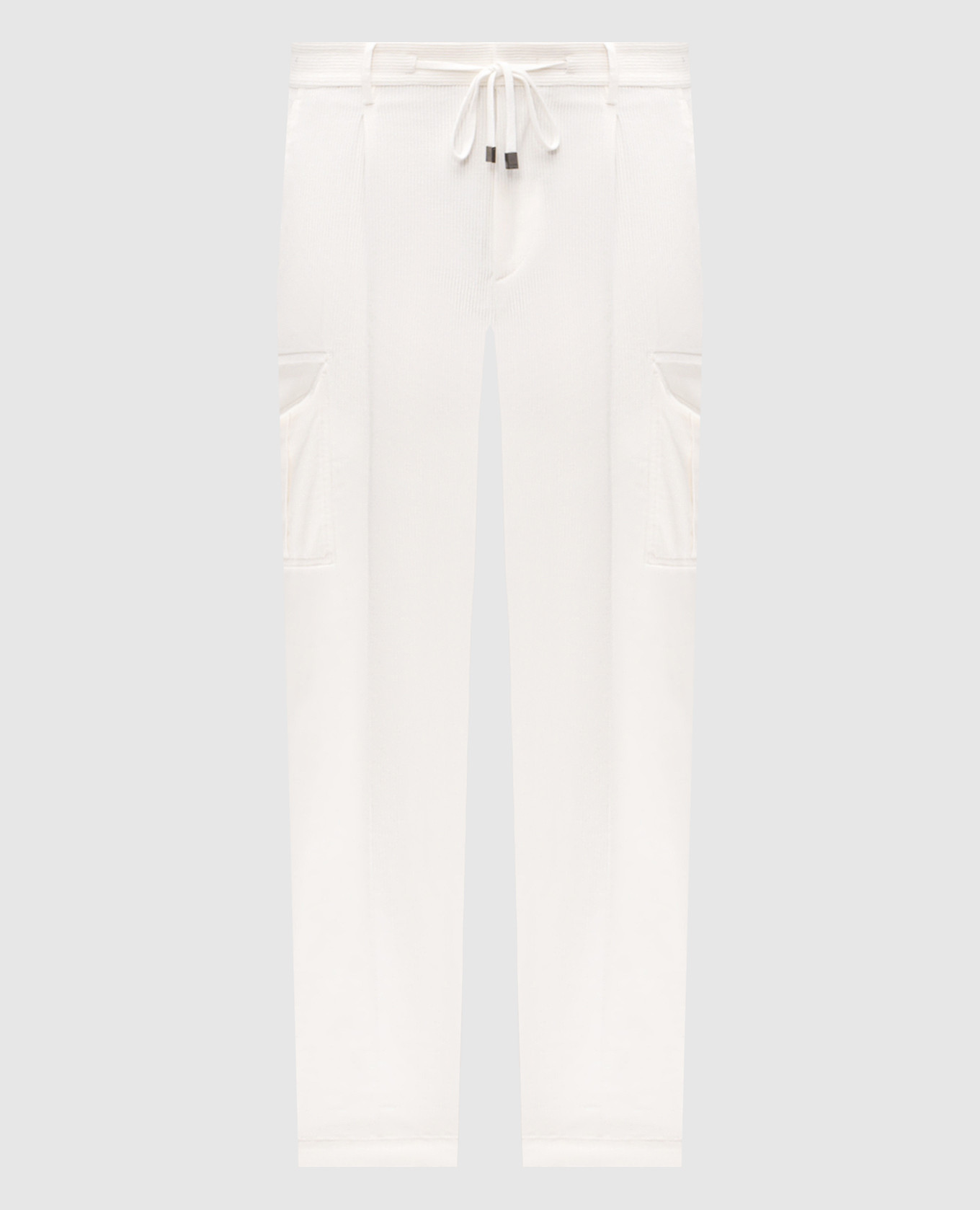 

White corduroy cargo pants Peserico