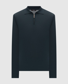 Stefano Ricci Green cashmere and silk polo shirt K606125P30F26302