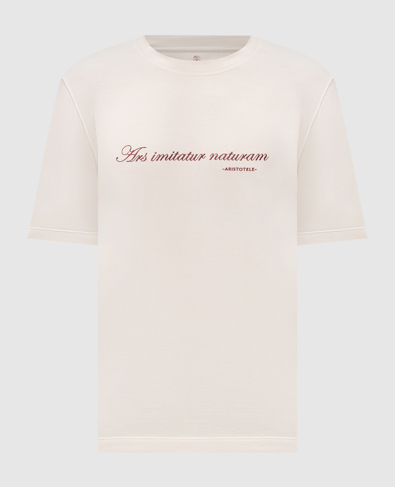 Ivory embroidered T-shirt