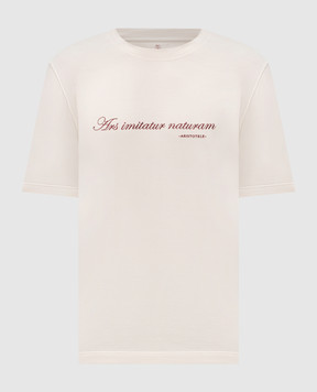 Brunello Cucinelli Ivory embroidered T-shirt M0B138518
