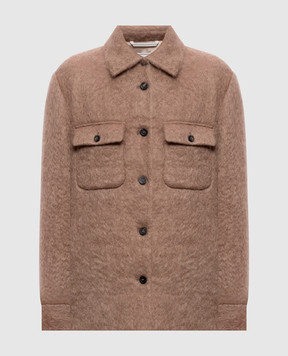 Peserico Brown jacket with wool A2110400444