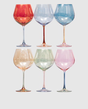Griffe Set of glasses with holographic effect 6 pcs LU327665