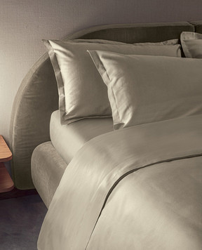 Fazzini Beige satin bedding set TRECENTO TRCCOCO240X220Q4