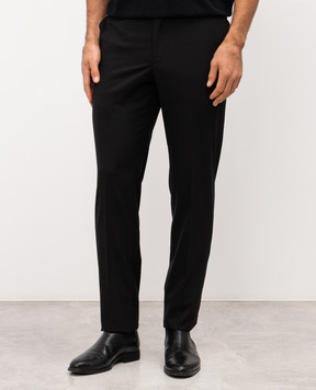 Stefano Ricci Black wool trousers with logo M1T80A0000W0008U