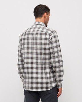 Florentino Gray checkered shirt 225720522854