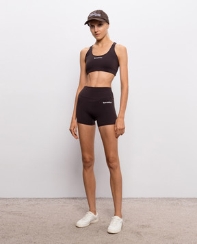 Sporty & Rich Brown Serif shorts SH058711300BR29
