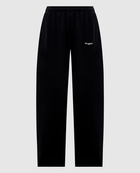 Vetements Black sweatpants with logo print MH27SP192B