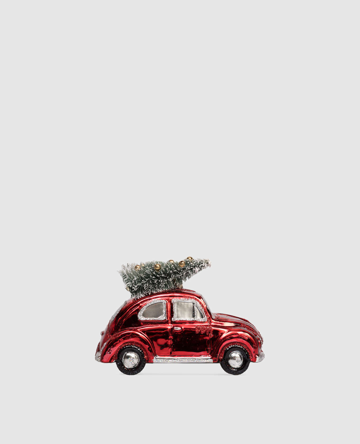 

Christmas tree toy in the form of a car with a Christmas tree EDG, Red