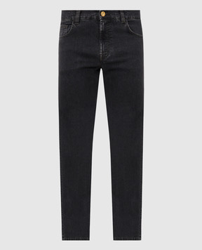 Stefano Ricci Grey jeans with logo patch MFT63B2140TR179K