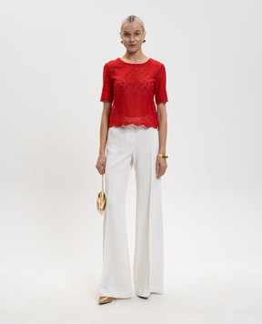 Ermanno Scervino Red lace top D482L397EQV