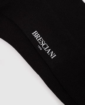 Bresciani Black socks with logo print MC014UN0006XX