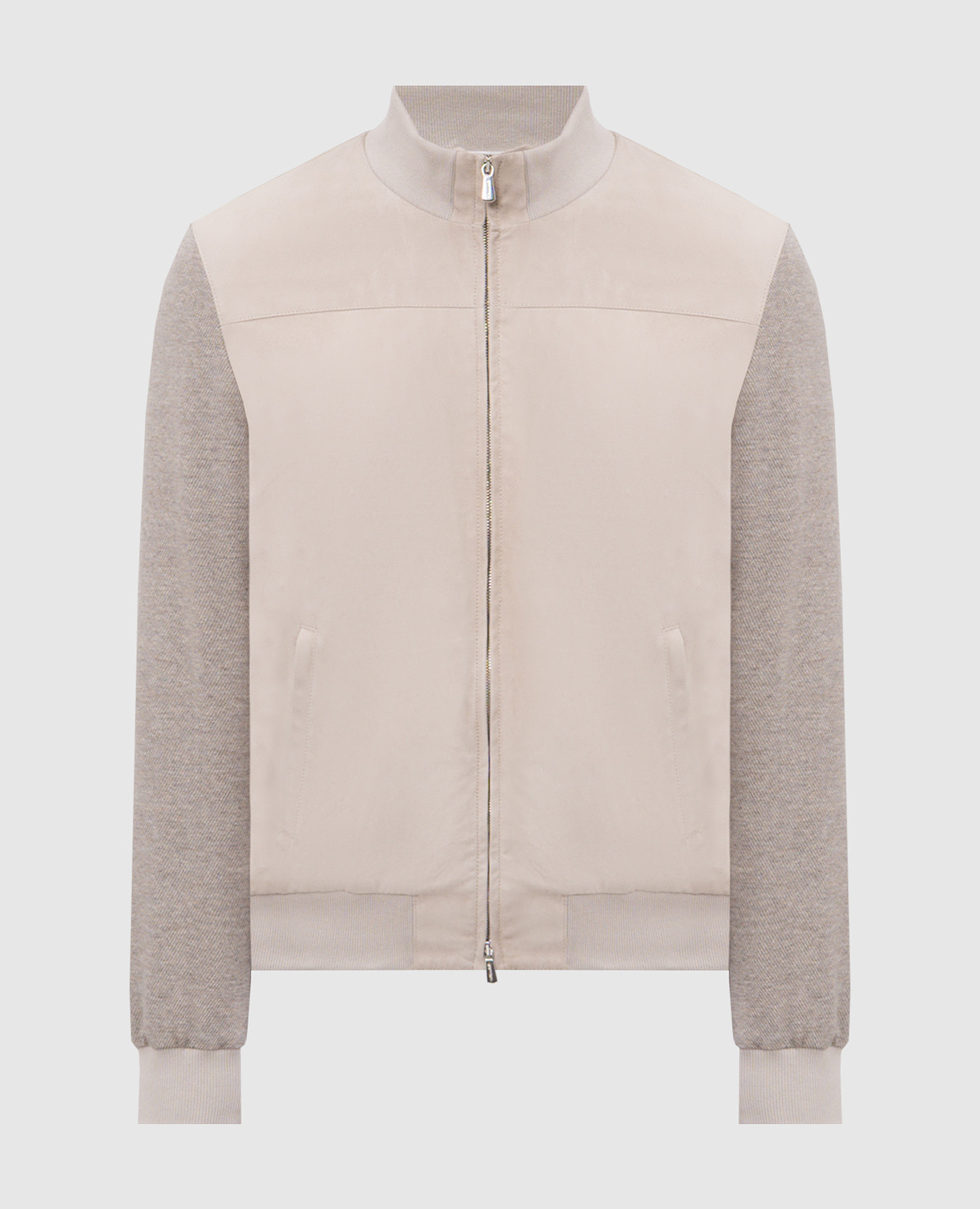 Beige combination jacket