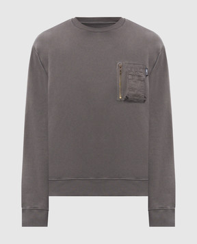 Maison Margiela MM6 Gray sweatshirt with pocket SH0GU0038M25024