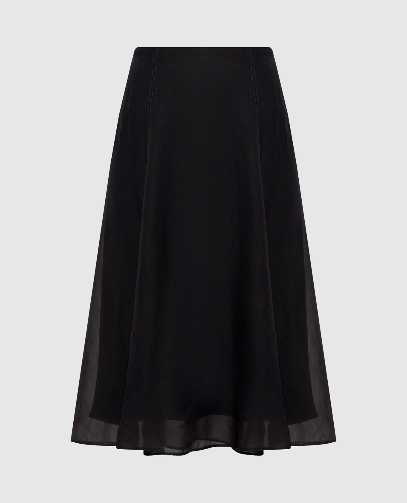 Gray silk skirt