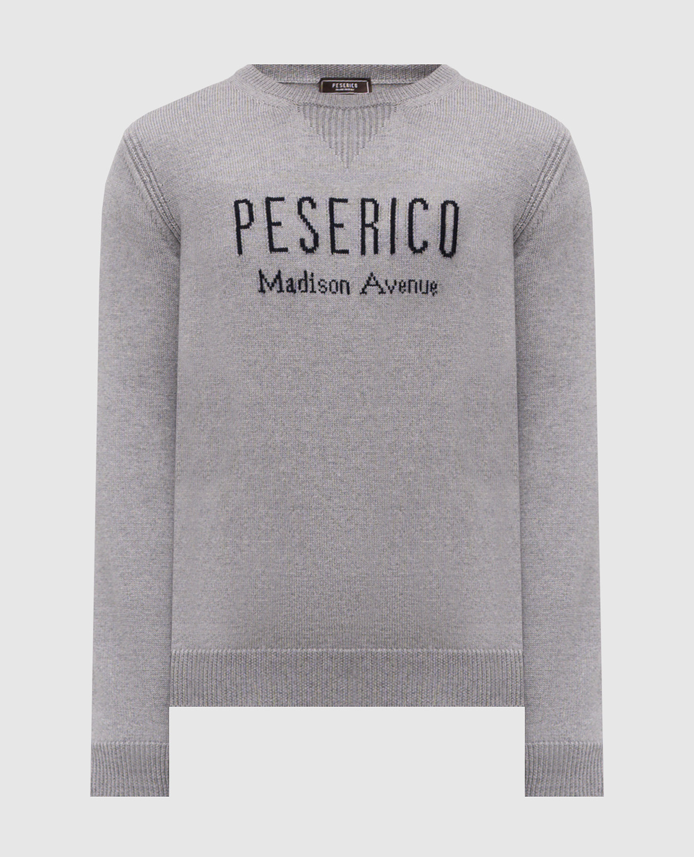 

Grey wool sweater with logo pattern Peserico, Blue