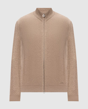 Stefano Ricci Beige cashmere cardigan K606430R30F26317