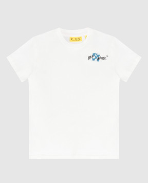 Off-White Children's white T-shirt with Arrow Spray print 44BAA002S26J00E