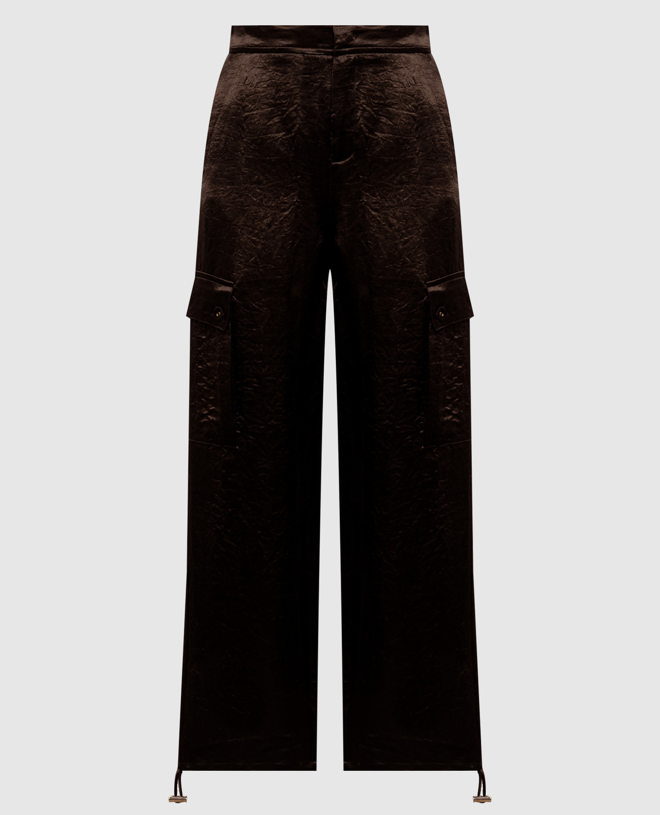 Brown cargo with textured logo Twinset