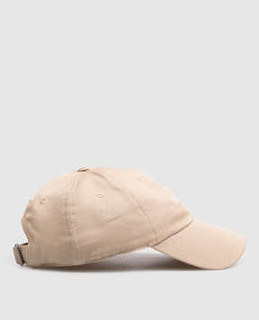 Saint Laurent Beige cap with logo embroidery A000TX3YU61w