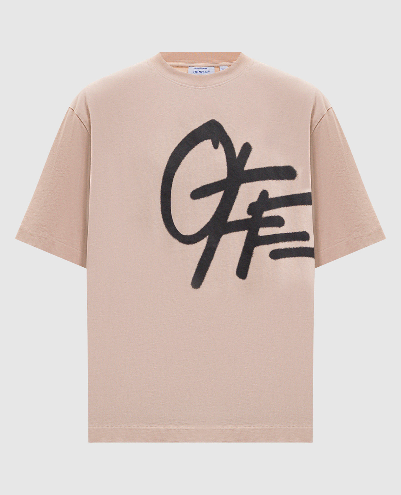 

Beige T-shirt with Spray logo print Off-White