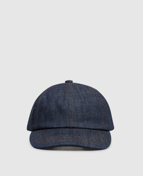 Ami Paris Blue denim cap with patch UCP281DE0122
