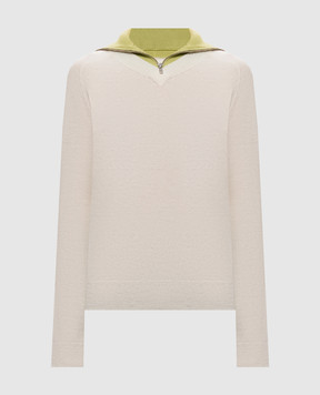 Maison Margiela MM6 Ivory wool sweater S62HA0109M13343
