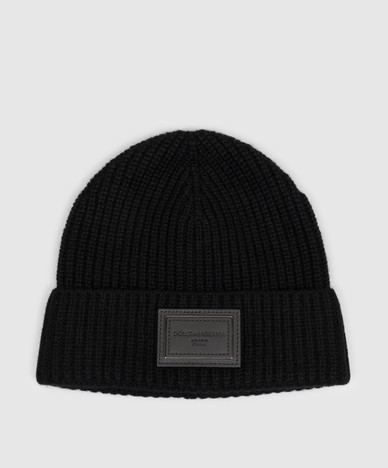 Black cashmere hat