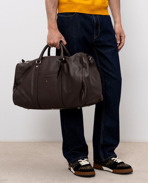 Doucal's Brown leather travel bag DB002303UT972