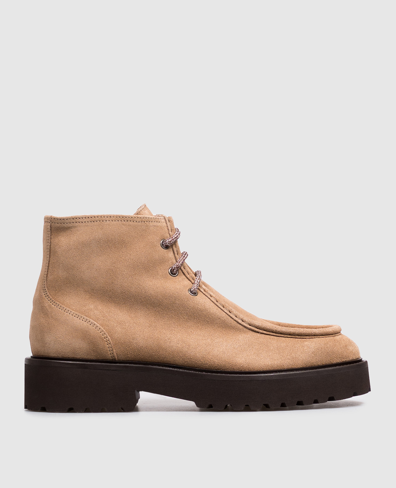 Beige suede boots