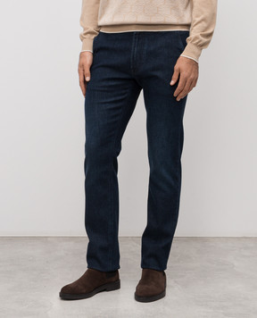 Stefano Ricci Blue jeans with logo patch MST53B1160T0194