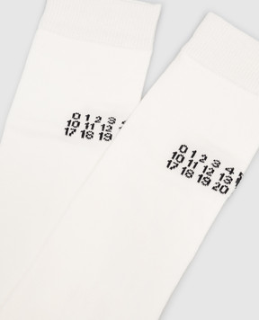 Maison Margiela MM6 Children's ivory knee-high socks M61118MM045