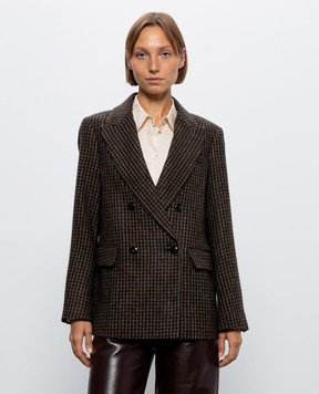 Momoni Brown double-breasted Odo wool jacket MOJA04531MO