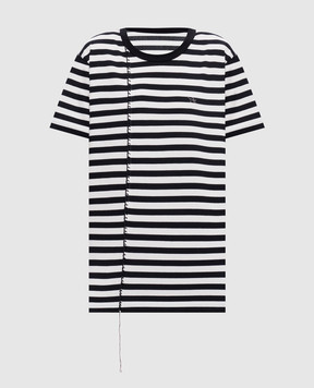 Y`S Yamamoto Striped T-shirt with monogram YKT72055