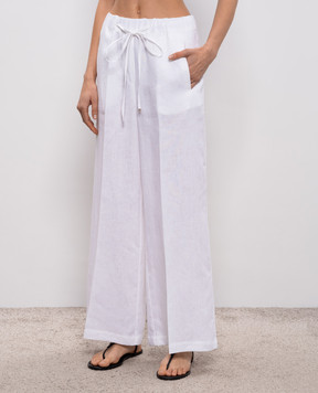 Babe Pay Pls White linen pants D2601WMENFI