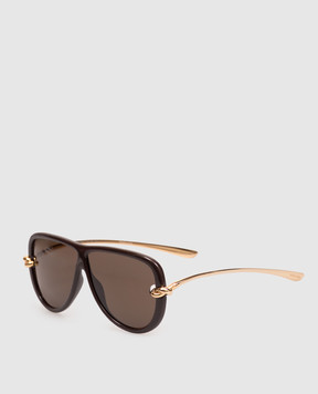 Bottega Veneta Brown Knot Sunglasses A002JCVBL80