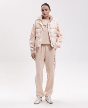 Sporty & Rich Beige joggers with print PA08782000CR01