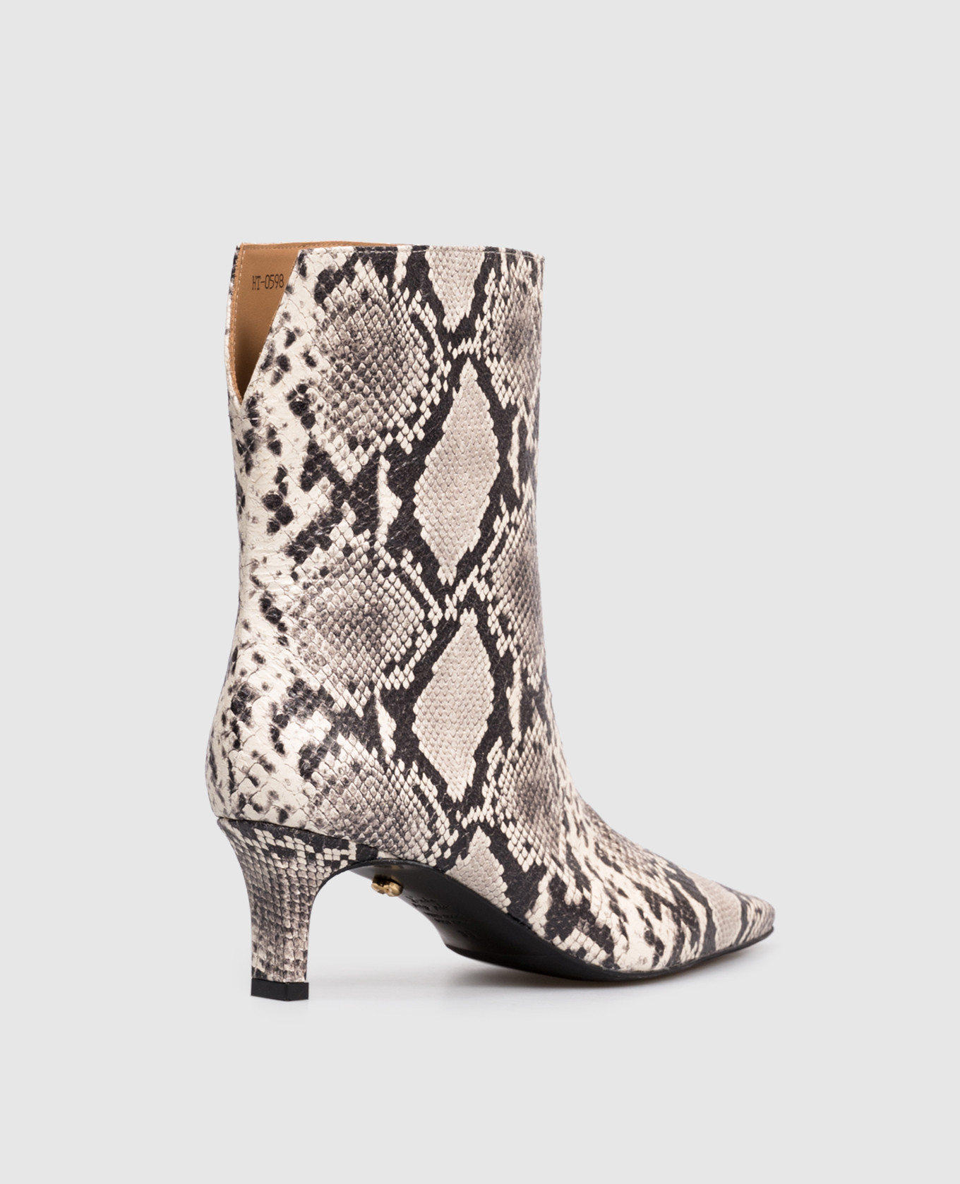 

Python print leather ankle boots Babe Pay Pls, Beige