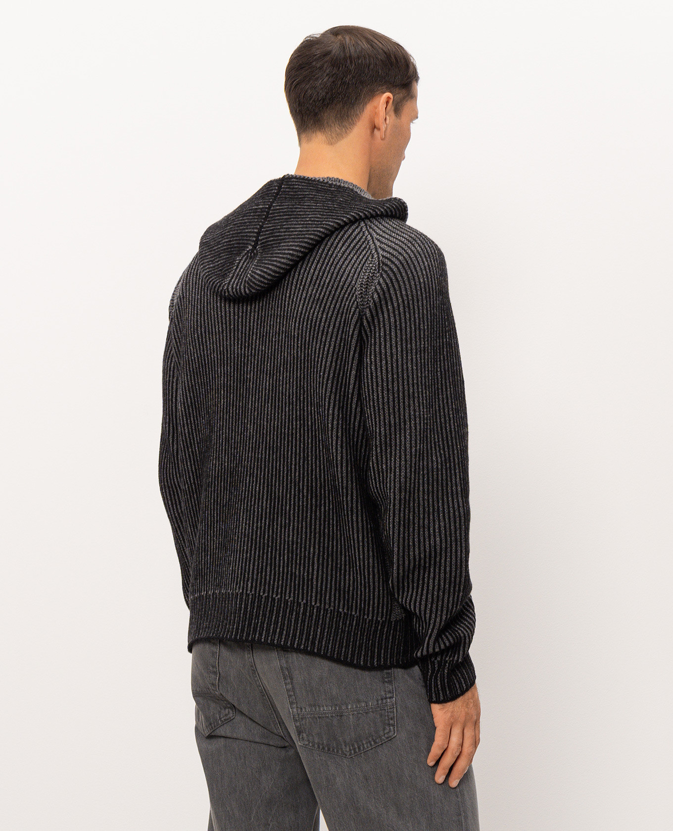 Gray reversible cashmere cardigan Stone Island 4
