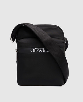 Off-White Black crossbody bag with logo print OMNQ082C99FAB001