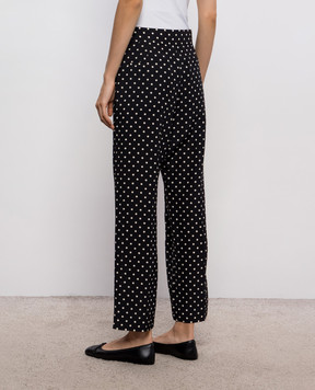 Valentino Black polka dot silk pants 9B3RB7B09DW